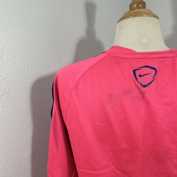 Nike Dri Fit Jersey Shirt Mens S Pink Football Soccer FC Barcelona - Picture 8 of 14